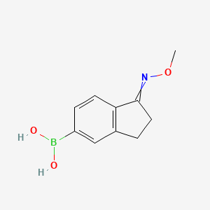 molecular formula C10H12BNO3 B8605043 1-Methoxyimino-indan-5-boronic acid 