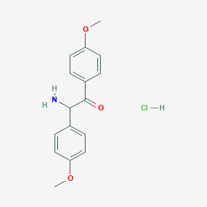 molecular formula C16H18ClNO3 B8605062 2-Amino-1,2-bis(4-methoxyphenyl)ethanone hydrochloride CAS No. 6510-66-3