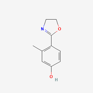 molecular formula C10H11NO2 B8605066 4,5-Dihydro-2-(4-hydroxy-2-methylphenyl)oxazole 