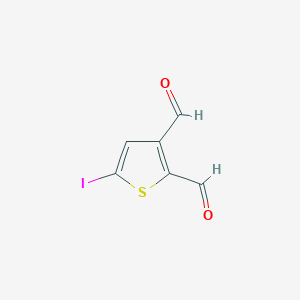 molecular formula C6H3IO2S B8605095 5-Iodo-2,3-thiophenedicarboxaldehyde 