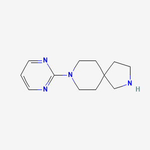 molecular formula C12H18N4 B8605100 8-(Pyrimidin-2-yl)-2,8-diazaspiro[4.5]decane 