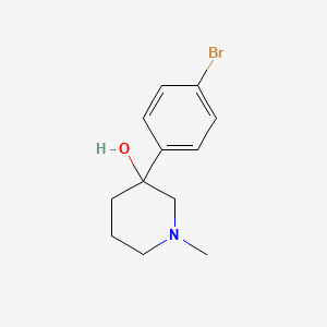 molecular formula C12H16BrNO B8605222 3-(4-Bromo-phenyl)-1-methyl-piperidin-3-ol 