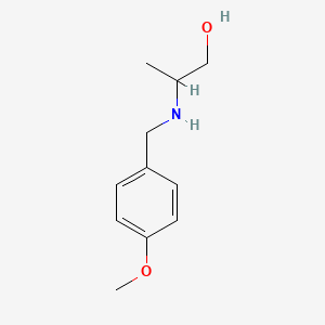 molecular formula C11H17NO2 B8605300 2-{[(4-Methoxyphenyl)methyl]amino}propan-1-ol 