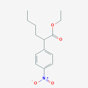 molecular formula C14H19NO4 B8605311 Ethyl 2-(4-nitrophenyl)hexanoate 