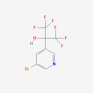 molecular formula C8H4BrF6NO B8605328 2-(5-Bromopyridin-3-yl)-1,1,1,3,3,3-hexafluoropropan-2-ol 