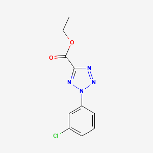 molecular formula C10H9ClN4O2 B8605341 2H-Tetrazole-5-carboxylic acid, 2-(3-chlorophenyl)-, ethyl ester 