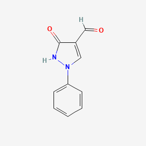molecular formula C10H8N2O2 B8605349 3-hydroxy-1-phenyl-1H-pyrazole-4-carbaldehyde 