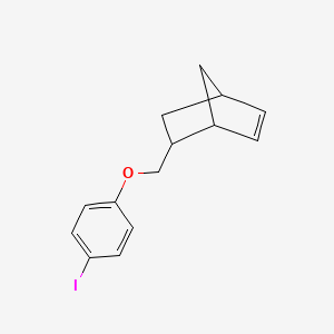 molecular formula C14H15IO B8605356 5-[(4-Iodophenoxy)methyl]bicyclo[2.2.1]hept-2-ene CAS No. 915309-24-9