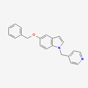 molecular formula C21H18N2O B8605378 1H-Indole, 5-(phenylmethoxy)-1-(4-pyridinylmethyl)- CAS No. 141101-93-1