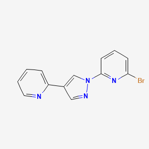 molecular formula C13H9BrN4 B8605412 2-bromo-6-(4-pyridin-2-yl-1H-pyrazol-1-yl)pyridine 