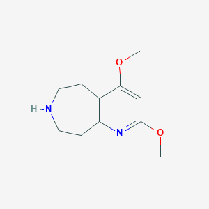 molecular formula C11H16N2O2 B8605438 2,4-dimethoxy-6,7,8,9-tetrahydro-5H-pyrido[2,3-d]azepine 