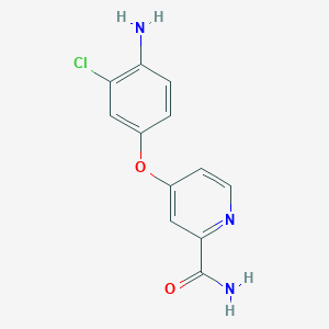 molecular formula C12H10ClN3O2 B8605458 4-(4-Amino-3-chlorophenoxy)picolinamide 