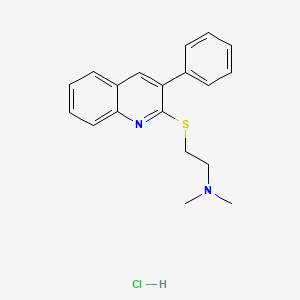 molecular formula C19H21ClN2S B8605466 2-(2-Dimethylaminoethylthio)-3-phenylquinoline hydrochloride CAS No. 85273-96-7
