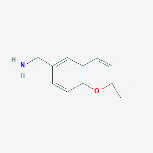 molecular formula C12H15NO B8605470 6-Aminomethyl-2,2-dimethyl-2H-chromene 