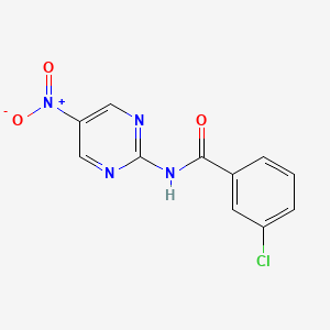molecular formula C11H7ClN4O3 B8605493 2-(n-3-Chlorobenzoyl)amino-5-nitropyrimidine 