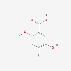 molecular formula C8H7BrO4 B8605518 4-Bromo-3-hydroxy-6-methoxybenzoic acid 