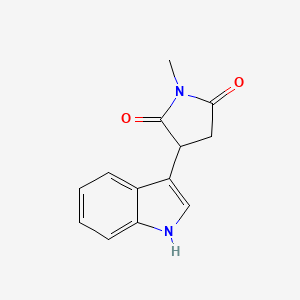 molecular formula C13H12N2O2 B8605520 3-(1H-indol-3-yl)-1-methylpyrrolidine-2,5-dione 