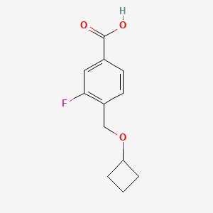molecular formula C12H13FO3 B8605546 4-Cyclobutoxymethyl-3-fluorobenzoic Acid 