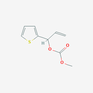 molecular formula C9H10O3S B8605586 Methyl 1-(2-thienyl)-2-propenyl carbonate CAS No. 87802-73-1