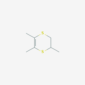 molecular formula C7H12S2 B8605599 2,5,6-Trimethyl-2,3-dihydro-1,4-dithiine CAS No. 55789-63-4