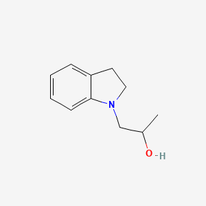 molecular formula C11H15NO B8605662 2,3-Dihydro-1-(2-hydroxypropyl)indole 