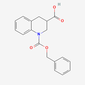 molecular formula C18H17NO4 B8605666 N-benzyloxycarbonyl-3(R,S)-carboxy-1,2,3,4-tetrahydroquinoline 
