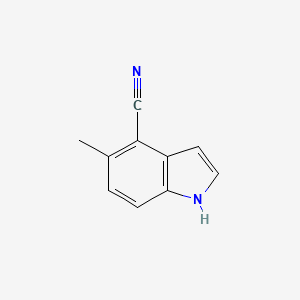 molecular formula C10H8N2 B8605758 5-methyl-1H-indole-4-carbonitrile 