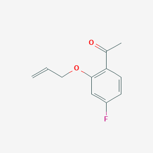 molecular formula C11H11FO2 B8605796 1-(2-Allyloxy-4-fluorophenyl)ethanone 