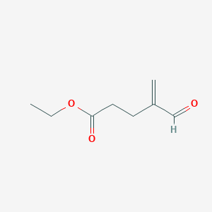 molecular formula C8H12O3 B8605816 Ethyl 4-formylpent-4-enoate CAS No. 89809-36-9