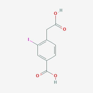 molecular formula C9H7IO4 B8605818 4-Carboxy-2-iodophenylacetic acid 