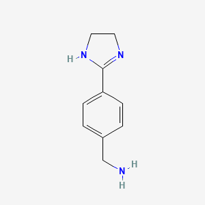 molecular formula C10H13N3 B8605983 1-[4-(4,5-dihydro-1H-imidazol-2-yl)phenyl]methanamine 