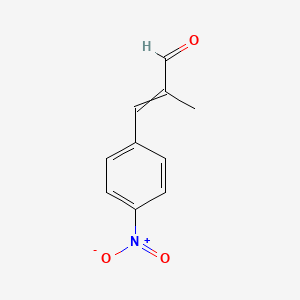 molecular formula C10H9NO3 B8606011 2-Methyl-3-(4-nitrophenyl)propenal 