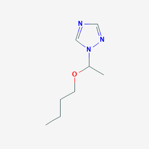 molecular formula C8H15N3O B8606043 1-(1-Butoxyethyl)-1H-1,2,4-triazole CAS No. 62843-52-1