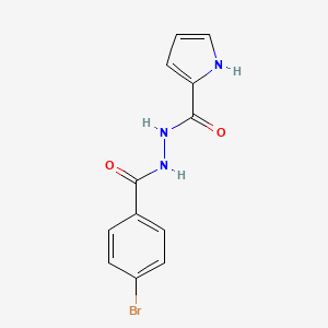 molecular formula C12H10BrN3O2 B8606050 N'-(4-bromobenzoyl)-1H-pyrrole-2-carbohydrazide 
