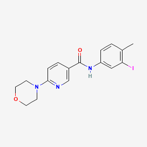 molecular formula C17H18IN3O2 B8606094 N-(3-Iodo-4-methyl-phenyl)-6-morpholin-4-yl-nicotinamide 