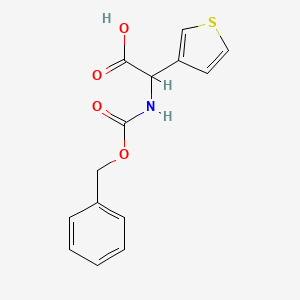 molecular formula C14H13NO4S B8606121 2-Benzyloxycarbonylamino-2-(3-thienyl)acetic acid 