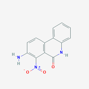 molecular formula C13H9N3O3 B8606141 8-amino-7-nitro-5H-phenanthridin-6-one CAS No. 333458-77-8