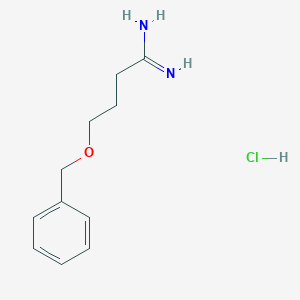 molecular formula C11H17ClN2O B8606148 4-Benzyloxybutanamidine hydrochloride CAS No. 85173-92-8