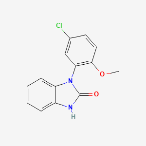 molecular formula C14H11ClN2O2 B8606152 1-(5-chloro-2-methoxyphenyl)-1,3-dihydro-2H-benzimidazol-2-one 