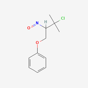 molecular formula C11H14ClNO2 B8606158 (3-Chloro-3-methyl-2-nitrosobutoxy)benzene CAS No. 58876-89-4