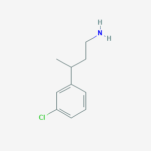 molecular formula C10H14ClN B8606172 3-Methyl-3-(3-chlorophenyl)propylamine 