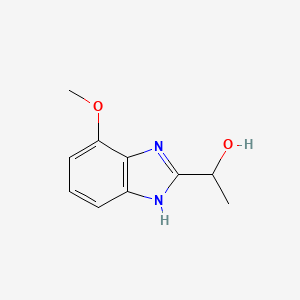 molecular formula C10H12N2O2 B8606180 2-(1-Hydroxyethyl)-4-methoxybenzimidazole 