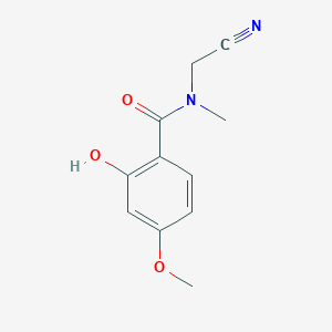 molecular formula C11H12N2O3 B8606222 N-(cyanomethyl)-2-hydroxy-4-methoxy-N-methylbenzamide 