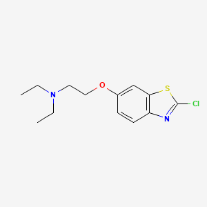 molecular formula C13H17ClN2OS B8606228 2-[(2-Chloro-1,3-benzothiazol-6-yl)oxy]-N,N-diethylethan-1-amine CAS No. 184837-84-1