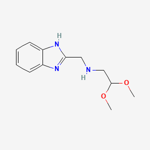 molecular formula C12H17N3O2 B8606233 N-(1H-benzimidazol-2-ylmethyl)-2,2-dimethoxyethanamine 
