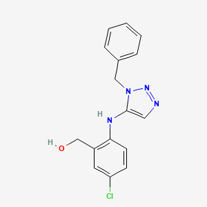 molecular formula C16H15ClN4O B8606237 [2-[(3-Benzyltriazol-4-yl)amino]-5-chloro-phenyl]methanol 