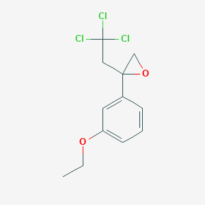 molecular formula C12H13Cl3O2 B8606273 2-(3-Ethoxyphenyl)-2-(2,2,2-trichloroethyl)oxirane CAS No. 58993-36-5