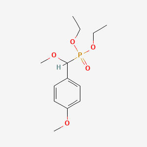 molecular formula C13H21O5P B8606321 Diethyl [methoxy(4-methoxyphenyl)methyl]phosphonate CAS No. 92594-56-4