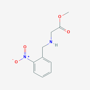 molecular formula C10H12N2O4 B8606359 (2-Nitro-benzylamino)-acetic acid methyl ester 