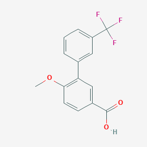 molecular formula C15H11F3O3 B8606365 6-Methoxy-3'-trifluoromethyl-biphenyl-3-carboxylic acid 